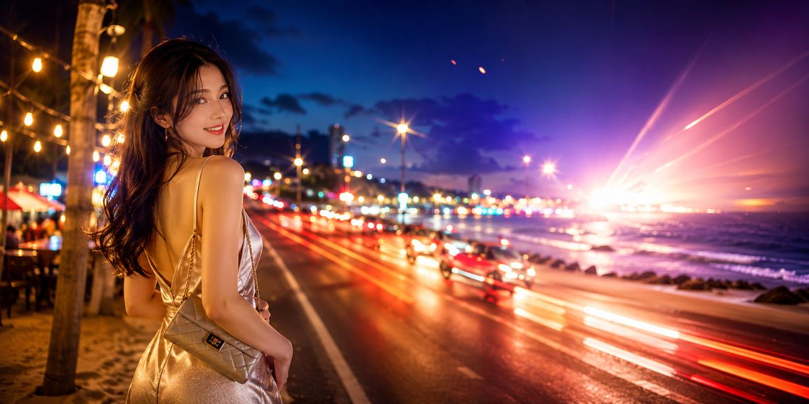 Người dùng tại Phan Thiết nạp tiền qua ứng dụng di động dưới ánh đèn neon về đêm