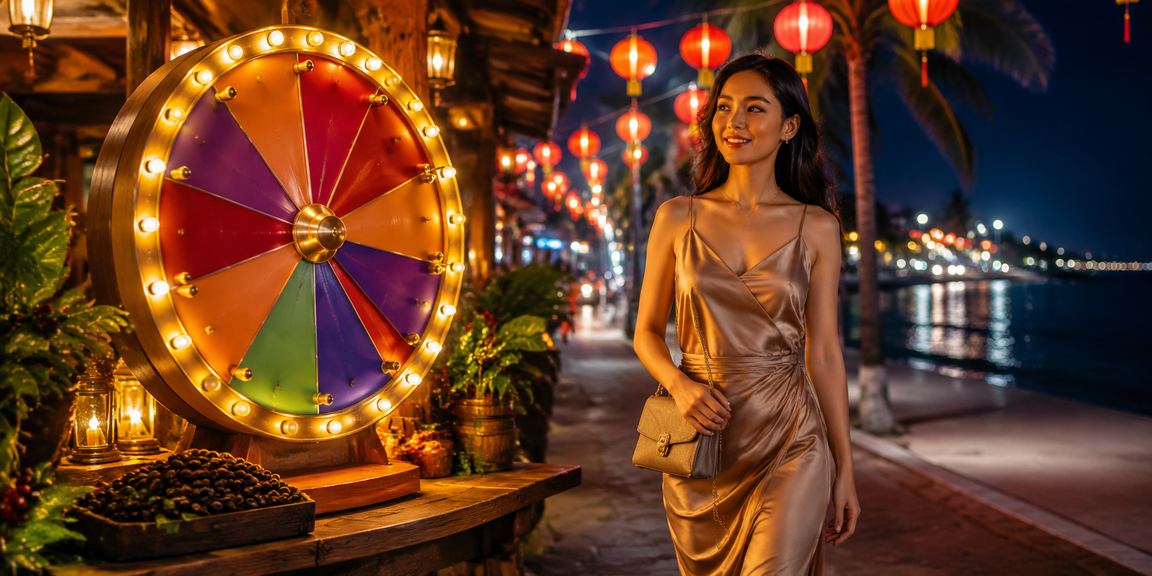 Khung cảnh theo dõi thể thao và cá cược tại quán cà phê ven biển Phan Thiết buổi tối